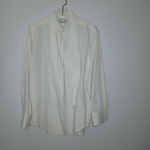 Lion of Troy white button down shirt size large